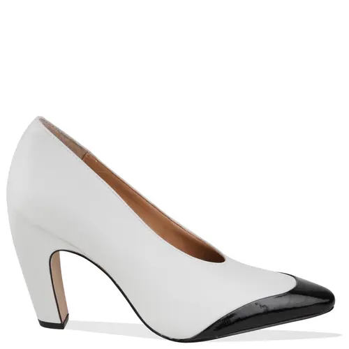SCARPIN SALTO ALTO LUIZA BARCELOS BRANCO