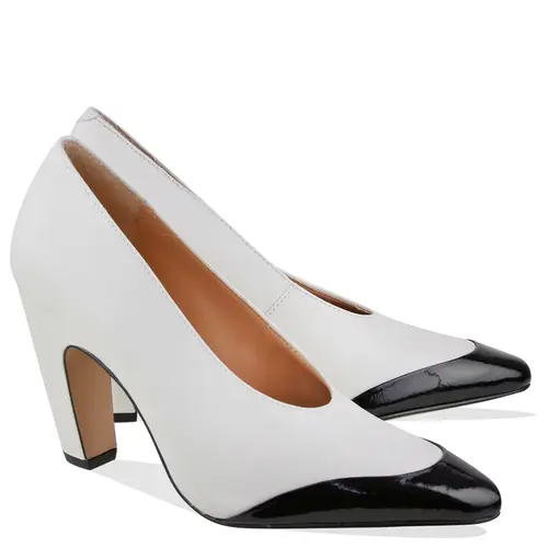 SCARPIN SALTO ALTO LUIZA BARCELOS BRANCO