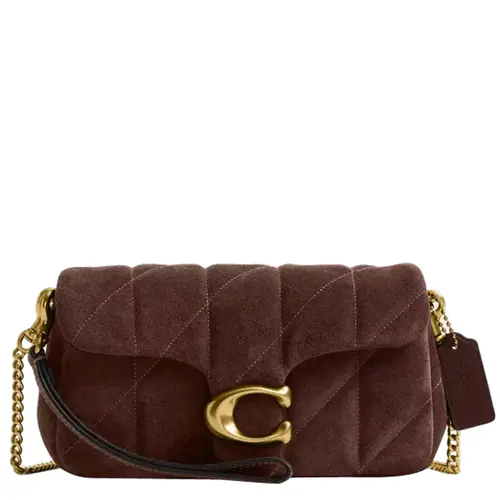 BOLSA COACH NEW YORK TABBY CHAIN 19 MARROM