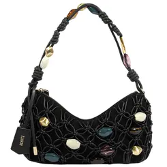 BOLSA PEQUENA DEE BRAIDED SCHUTZ PRETO