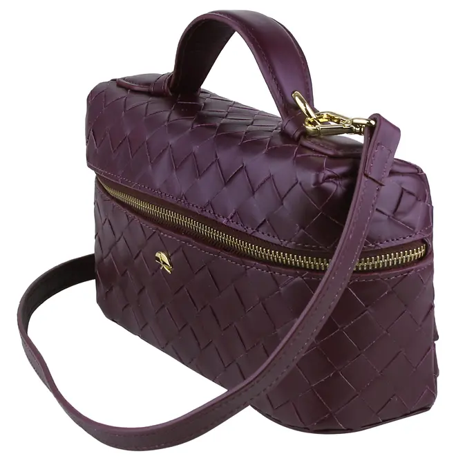 BOLSA PEQUENA TRESSÊ VANITY LUIZA BARCELOS VINHO