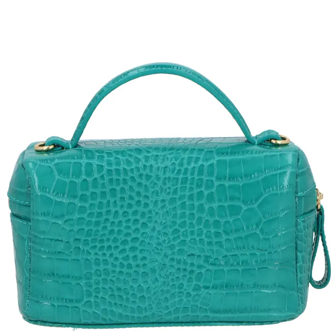 BOLSA PEQUENA VANITY CROCO LUIZA BARCELOS VERDE