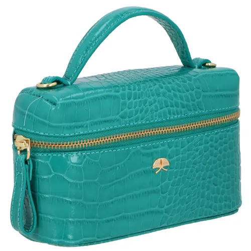 BOLSA PEQUENA VANITY CROCO LUIZA BARCELOS VERDE