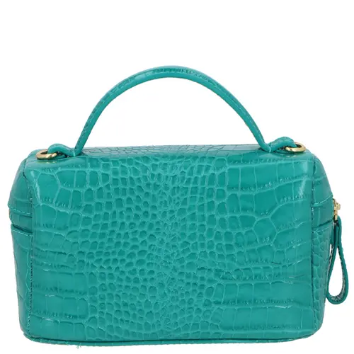 BOLSA PEQUENA VANITY CROCO LUIZA BARCELOS VERDE