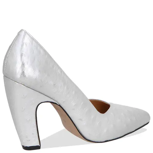 SCARPIN SALTO ALTO LUIZA BARCELOS PRATA
