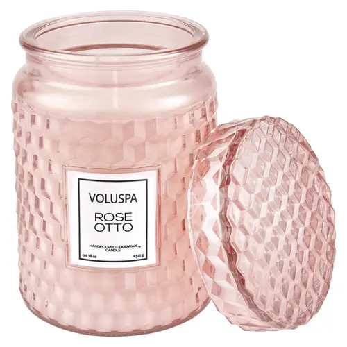 VELA AROMÁTICA VIDRO 100H ROSE OTTO