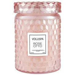 VELA AROMÁTICA VIDRO 100H ROSE OTTO