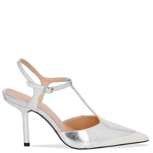 SCARPIN SALOMÉ SALTO ALTO LUIZA BARCELOS PRATA