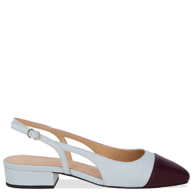 SCARPIN SALTO BAIXO SLINGBACK LUIZA BARCELOS AZUL