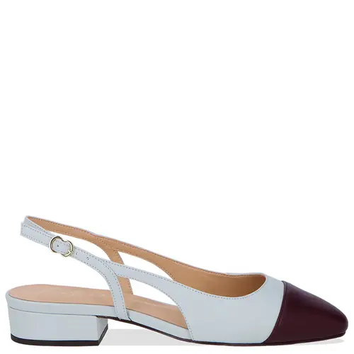 SCARPIN SALTO BAIXO SLINGBACK LUIZA BARCELOS AZUL