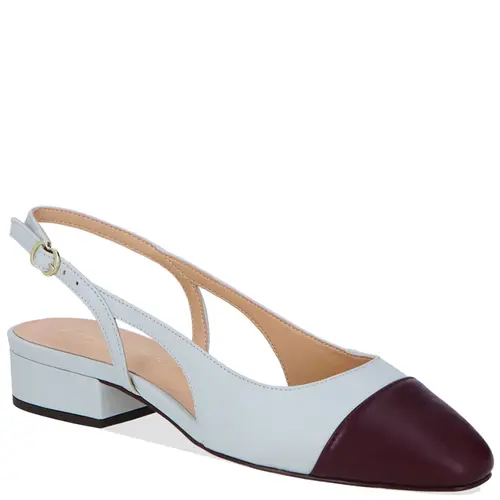 SCARPIN SALTO BAIXO SLINGBACK LUIZA BARCELOS AZUL