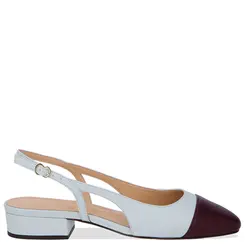 SCARPIN SALTO BAIXO SLINGBACK LUIZA BARCELOS AZUL