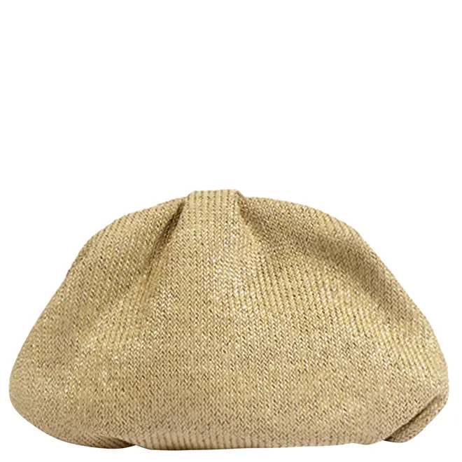 BOLSA PEQUENA POUCH AVRIL RÁFIA SCHUTZ BEGE