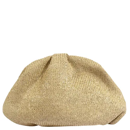BOLSA PEQUENA POUCH AVRIL RÁFIA SCHUTZ BEGE