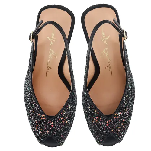 SCARPIN SALTO ALTO LUIZA BARCELOS PRETO