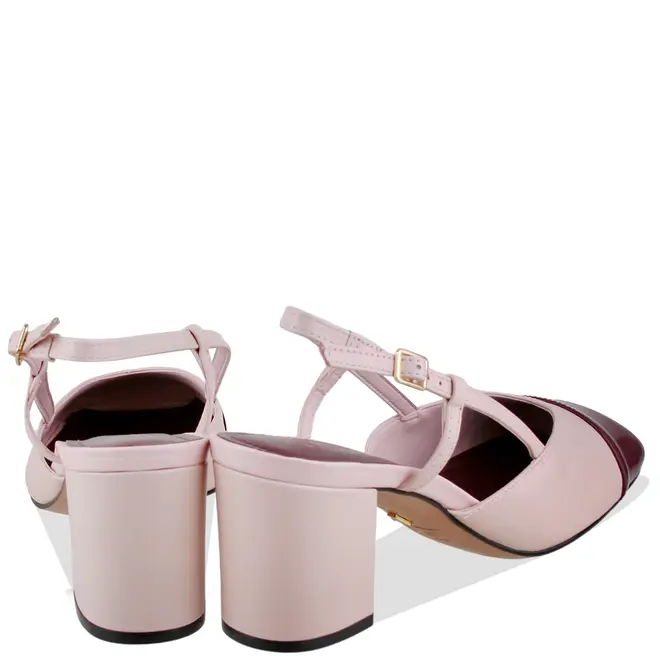 SCARPIN SALTO MÉDIO SLINGBACK MARGOT AREZZO ROSA