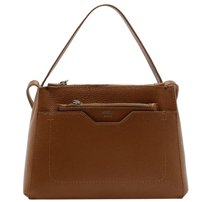 BOLSA TOTE MÉDIA EMILLY AREZZO CARAMELO