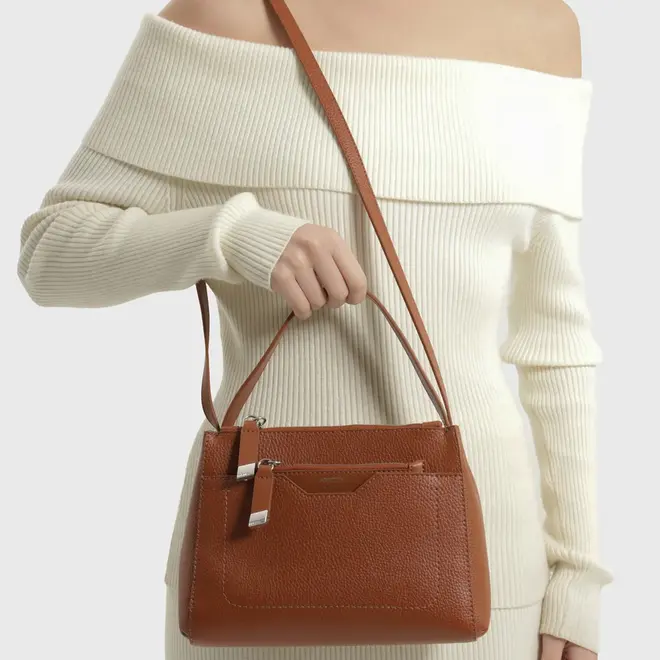 BOLSA TOTE MÉDIA EMILLY AREZZO CARAMELO