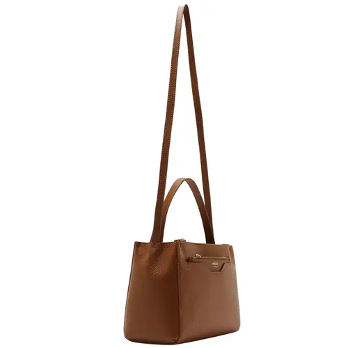 BOLSA TOTE MÉDIA EMILLY AREZZO CARAMELO