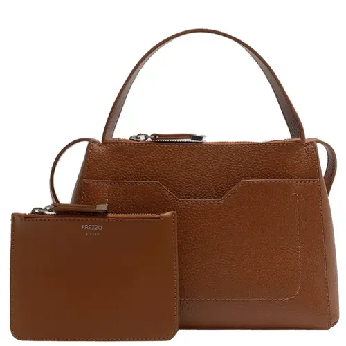 BOLSA TOTE MÉDIA EMILLY AREZZO CARAMELO