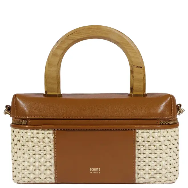 BOLSA MÉDIA SATCHEL VANITY SCHUTZ CARAMELO