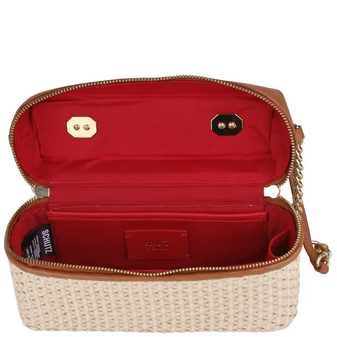 BOLSA MÉDIA SATCHEL VANITY SCHUTZ CARAMELO