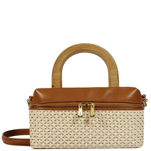 BOLSA MÉDIA SATCHEL VANITY SCHUTZ CARAMELO