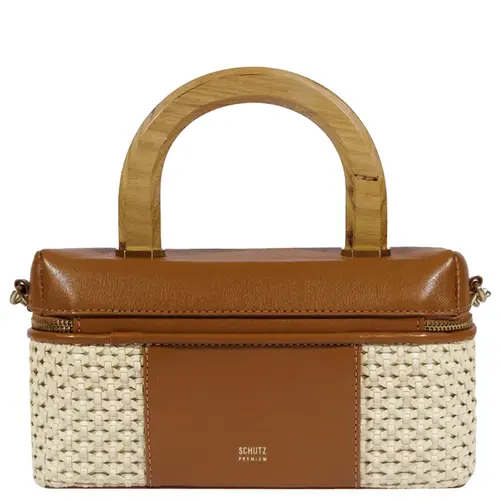 BOLSA MÉDIA SATCHEL VANITY SCHUTZ CARAMELO