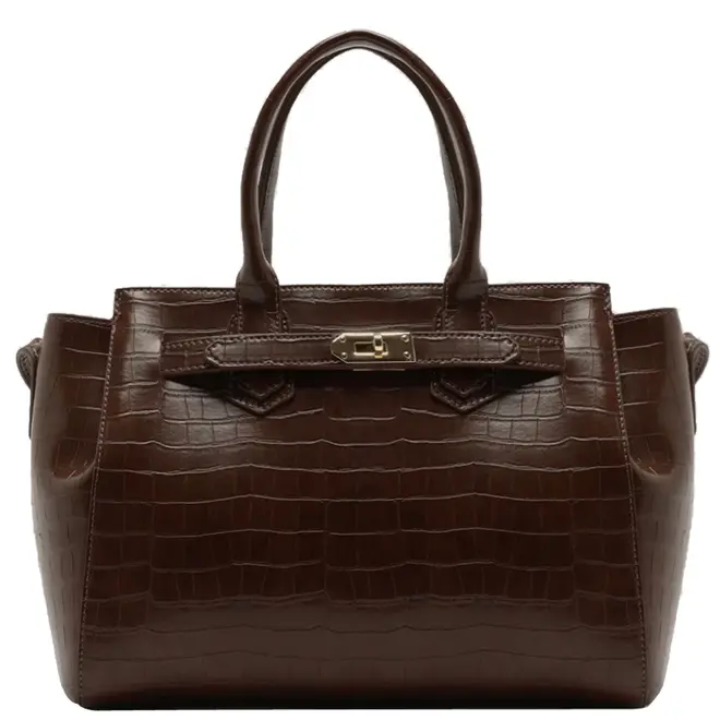 BOLSA MÉDIA TOTE CROCO AREZZO MARROM