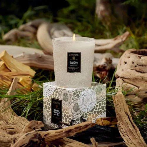 VELA AROMÁTICA COPO 60H SANTAL VANILLE VOLUSPA