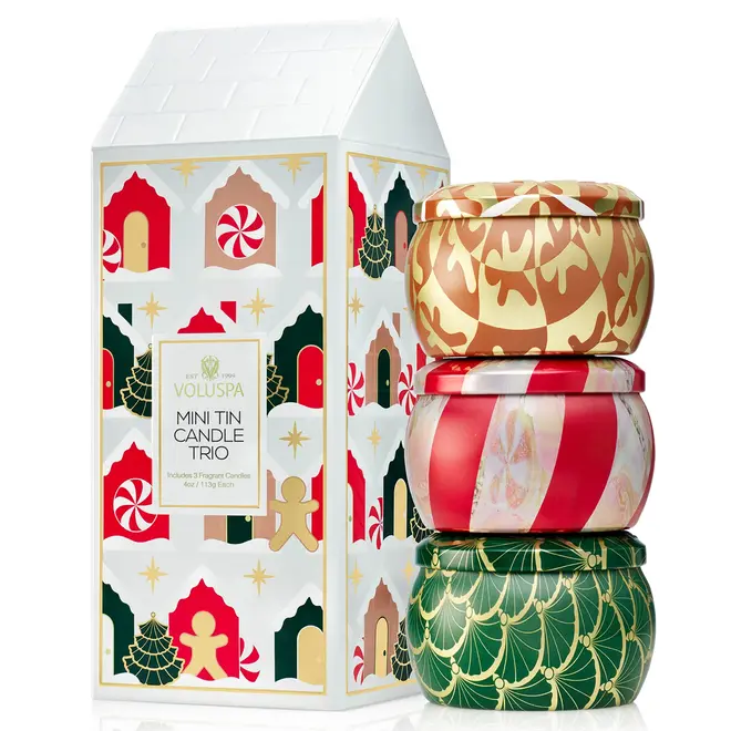 KIT 3 MINI VELAS AROMÁTICAS LT 25H TIN CANDLE TRIO