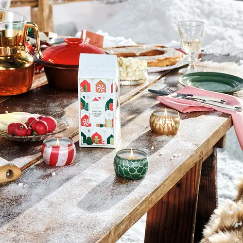KIT 3 MINI VELAS AROMÁTICAS LT 25H TIN CANDLE TRIO