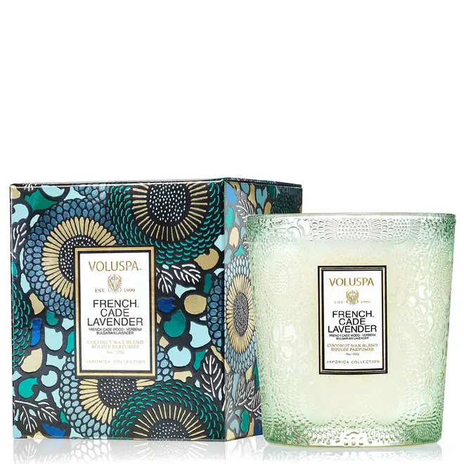 VELA AROMÁTICA COPO VIDRO 60H FRENCH CADE LAVENDER
