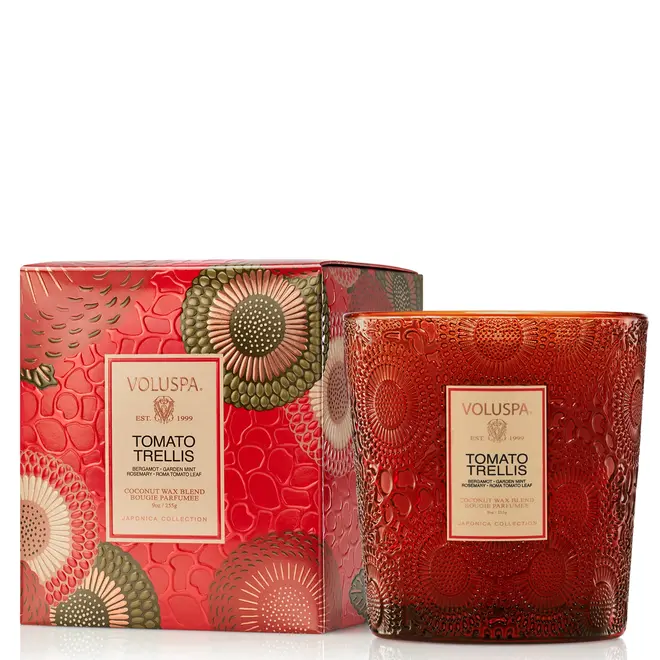 VELA AROMÁTICA COPO VD CLAS 60H REL TOMATO TRELLIS