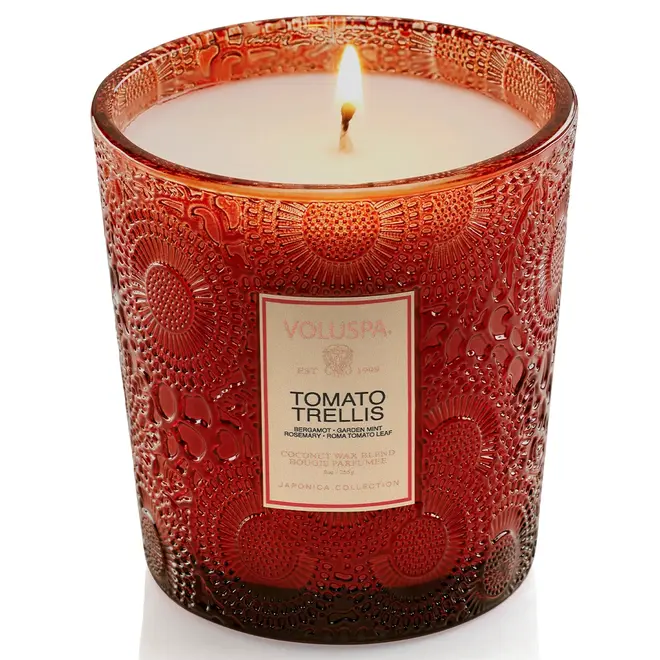 VELA AROMÁTICA COPO VD CLAS 60H REL TOMATO TRELLIS