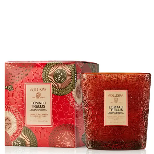 VELA AROMÁTICA COPO VD CLAS 60H REL TOMATO TRELLIS