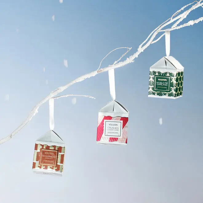 MINI VELA AROMÁTICA ORN PED 25H GINGERBREAD CHALET