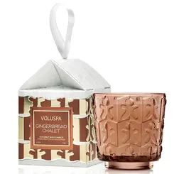 MINI VELA AROMÁTICA ORN PED 25H GINGERBREAD CHALET