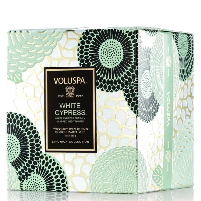 VELA AROMÁTICA COPO VIDRO 60H WHITE CYPRESS
