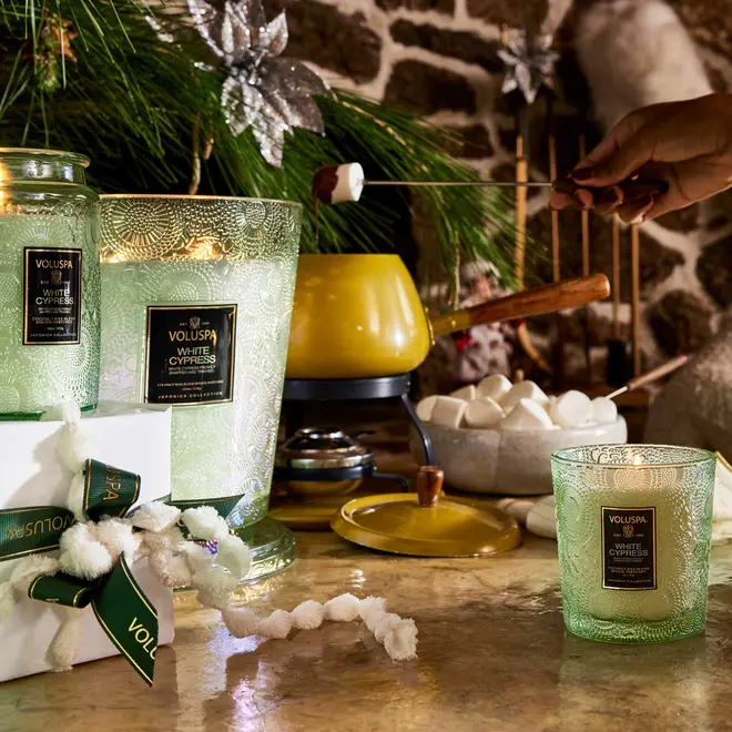 VELA AROMÁTICA COPO VIDRO 60H WHITE CYPRESS
