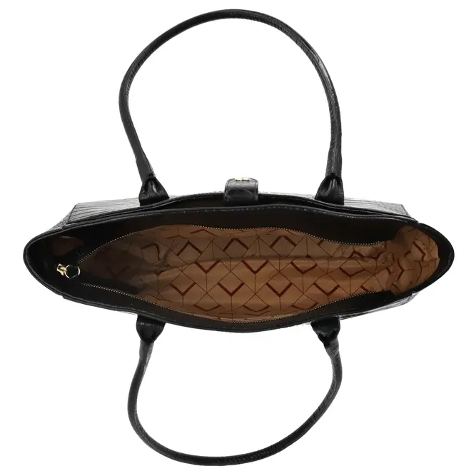 BOLSA GRANDE CROCO LUIZA BARCELOS PRETO