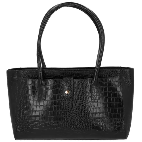 BOLSA GRANDE CROCO LUIZA BARCELOS PRETO