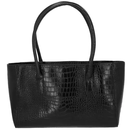 BOLSA GRANDE CROCO LUIZA BARCELOS PRETO