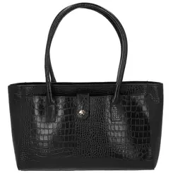 BOLSA GRANDE CROCO LUIZA BARCELOS PRETO