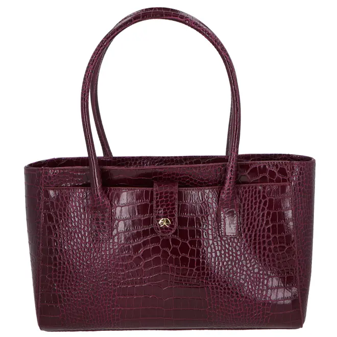 BOLSA GRANDE CROCO LUIZA BARCELOS VINHO