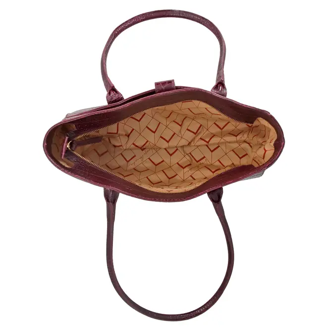 BOLSA GRANDE CROCO LUIZA BARCELOS VINHO