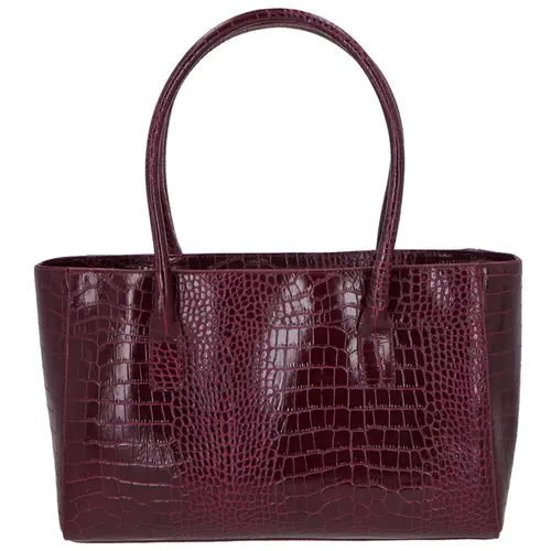 BOLSA GRANDE CROCO LUIZA BARCELOS VINHO