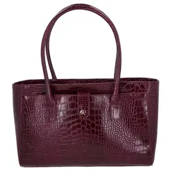 BOLSA GRANDE CROCO LUIZA BARCELOS VINHO
