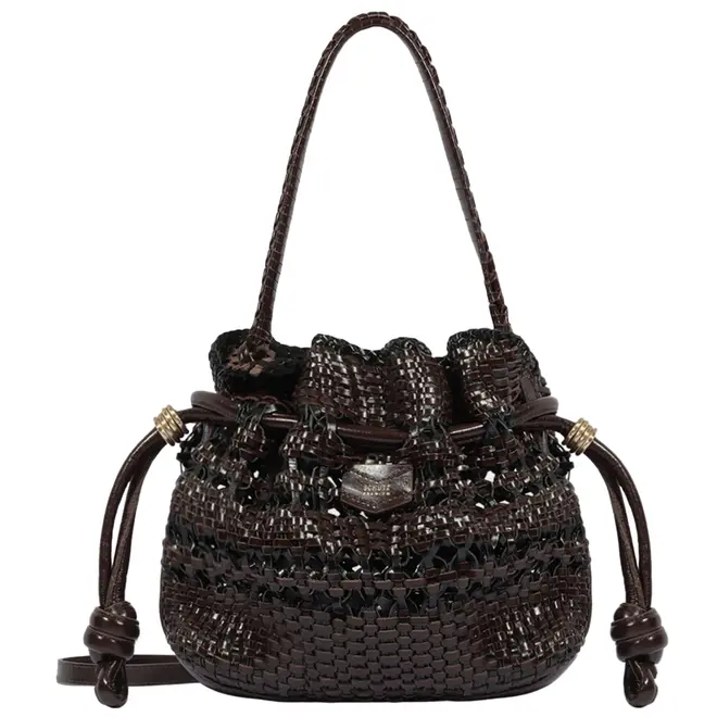 BOLSA MÉDIA BUCKET TOULERIE SCHUTZ MARROM