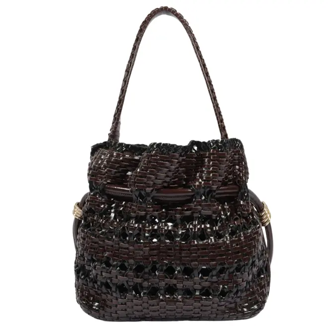 BOLSA MÉDIA BUCKET TOULERIE SCHUTZ MARROM